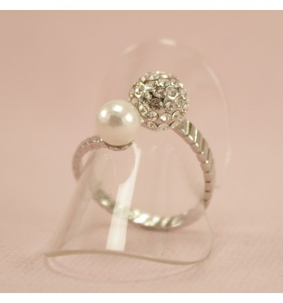 Elegant ring, sølvfarve