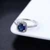 Smuk ring med stor blå CZ
